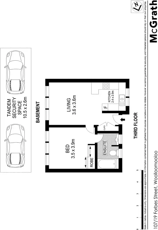 Floorplan of Homely apartment listing, 107/19 Forbes Street, Woolloomooloo NSW 2011
