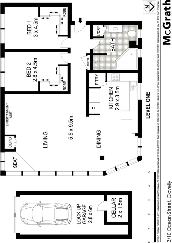 Floorplan of Homely apartment listing, 3/10 Ocean Street, Clovelly NSW 2031