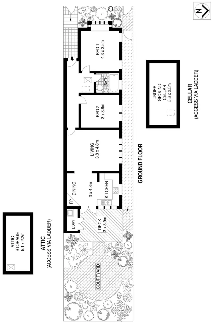 Floorplan of Homely house listing, 4 Wardell Road, Petersham NSW 2049