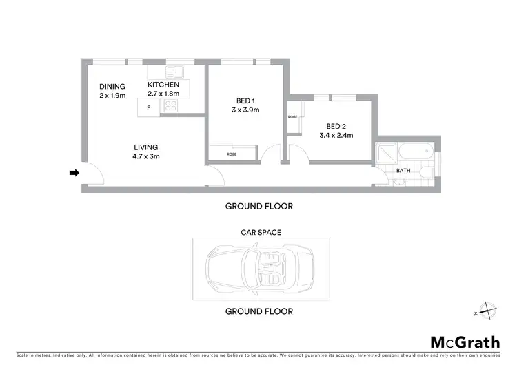 Floorplan of Homely apartment listing, 1/27 Parry Avenue, Narwee NSW 2209