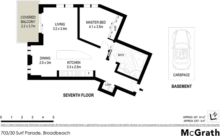 Floorplan of Homely apartment listing, 703/30 Surf Parade, Broadbeach QLD 4218