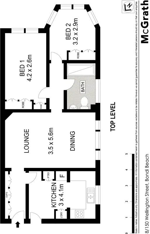 Floorplan of Homely apartment listing, 8/150 Wellington Street, Bondi Beach NSW 2026