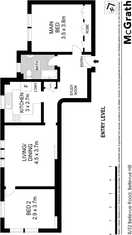 Floorplan of Homely apartment listing, 8/52 Bellevue Road, Bellevue Hill NSW 2023