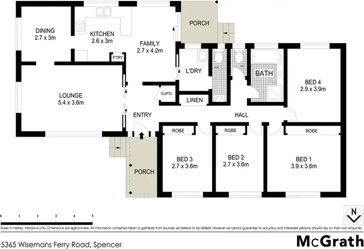 Floorplan of Homely rural property listing, 5365 Wisemans Ferry Road, Spencer NSW 2775