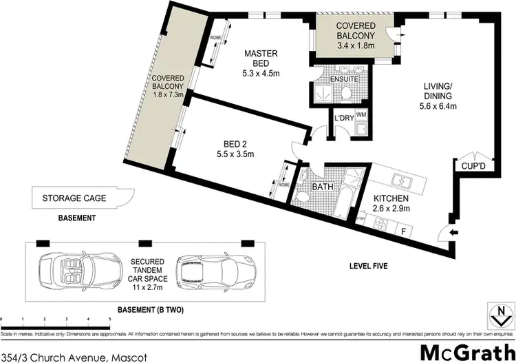Floorplan of Homely apartment listing, 354/3 Church Avenue, Mascot NSW 2020