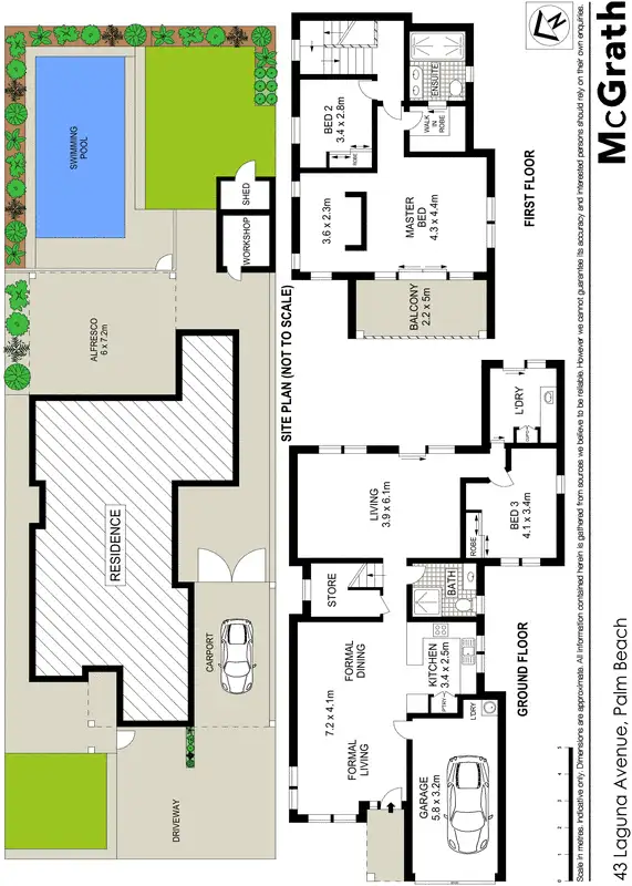 Floorplan of Homely house listing, 43 Laguna Avenue, Palm Beach QLD 4221