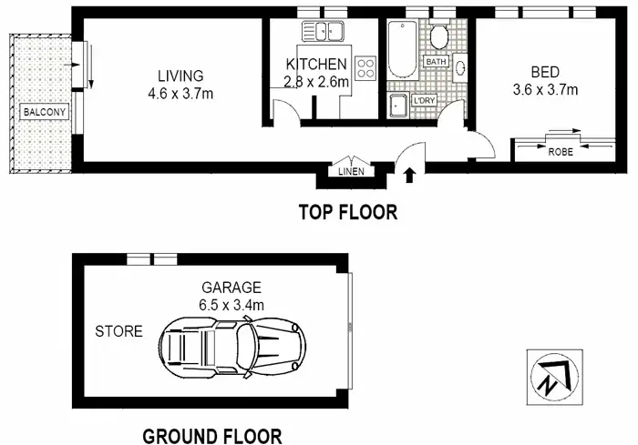 Floorplan of Homely apartment listing, 7/7 Church Street, Ashfield NSW 2131