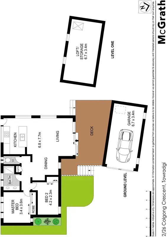 Floorplan of Homely townhouse listing, 2/26 Colgong Crescent, Towradgi NSW 2518