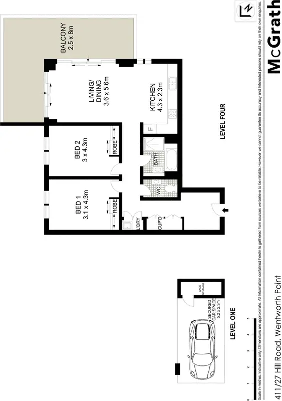 Floorplan of Homely apartment listing, 411/27 Hill Road, Wentworth Point NSW 2127