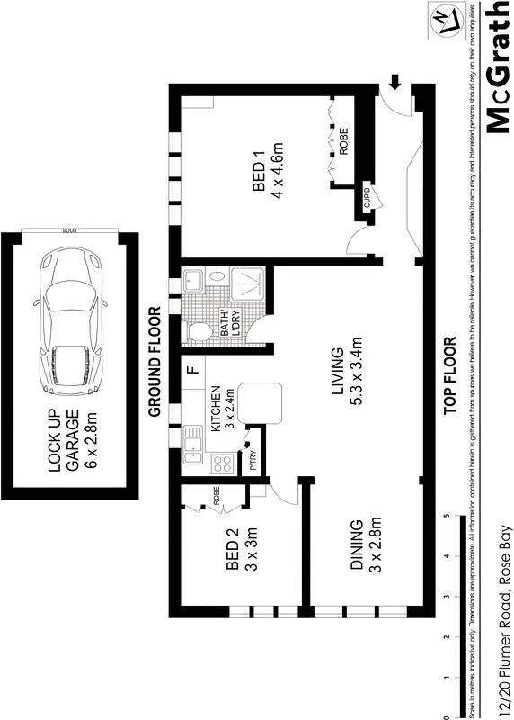 Floorplan of Homely apartment listing, 12/20 Plumer Road, Rose Bay NSW 2029