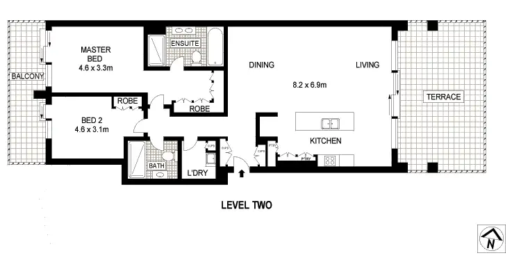 Floorplan of Homely apartment listing, 216/8 Point Street, Pyrmont NSW 2009