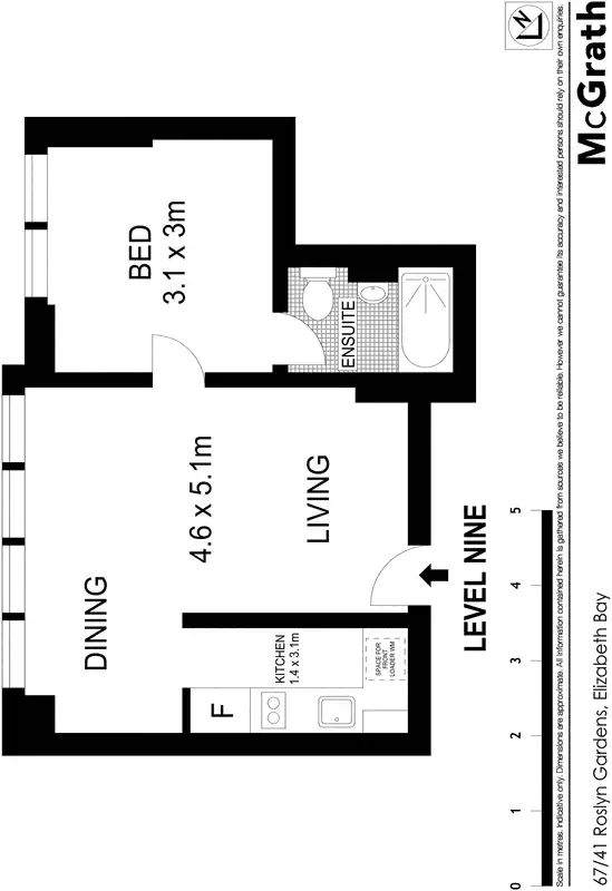 Floorplan of Homely apartment listing, 67/41 Roslyn Gardens, Elizabeth Bay NSW 2011