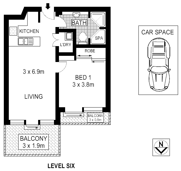 Floorplan of Homely apartment listing, 607/34 Alison Road, Randwick NSW 2031