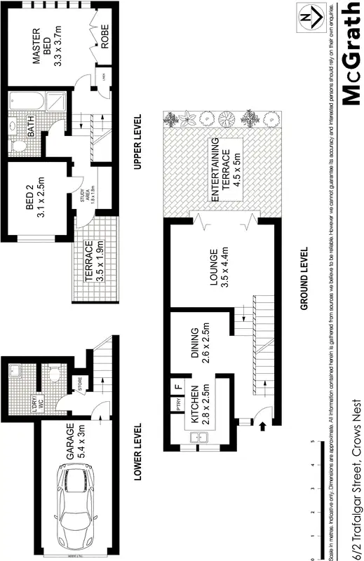 Floorplan of Homely townhouse listing, 6/2 Trafalgar Street, Crows Nest NSW 2065