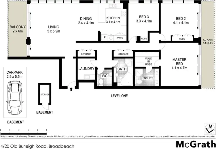 Floorplan of Homely apartment listing, 4/20 Old Burleigh Road, Broadbeach QLD 4218