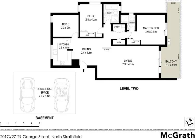 Floorplan of Homely apartment listing, 201C/27 George Street, North Strathfield NSW 2137