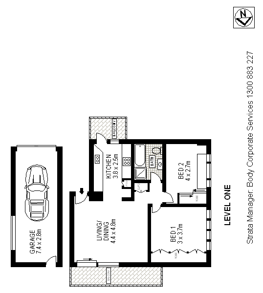 Floorplan of Homely apartment listing, 1/3 Byron Street, Coogee NSW 2034