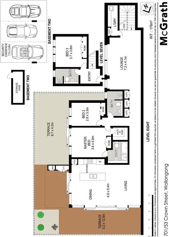 Floorplan of Homely apartment listing, 701/53 Crown Street, Wollongong NSW 2500