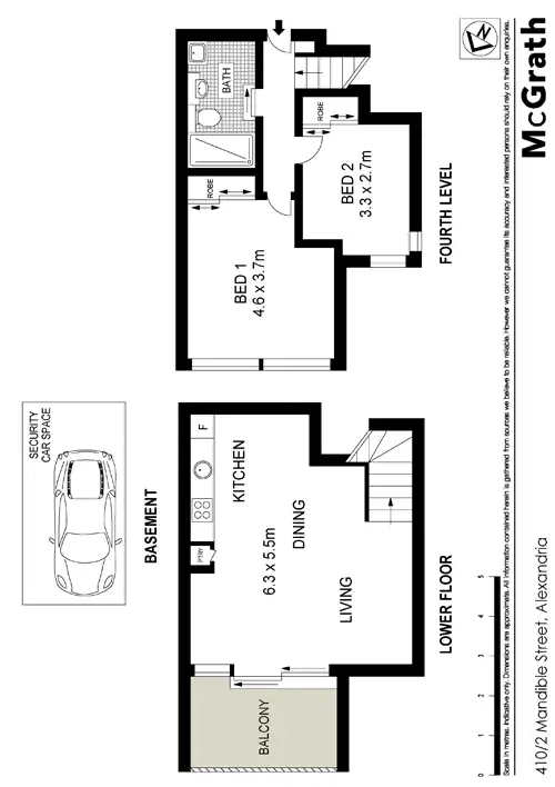 Floorplan of Homely apartment listing, N410/2 Mandible Street, Alexandria NSW 2015