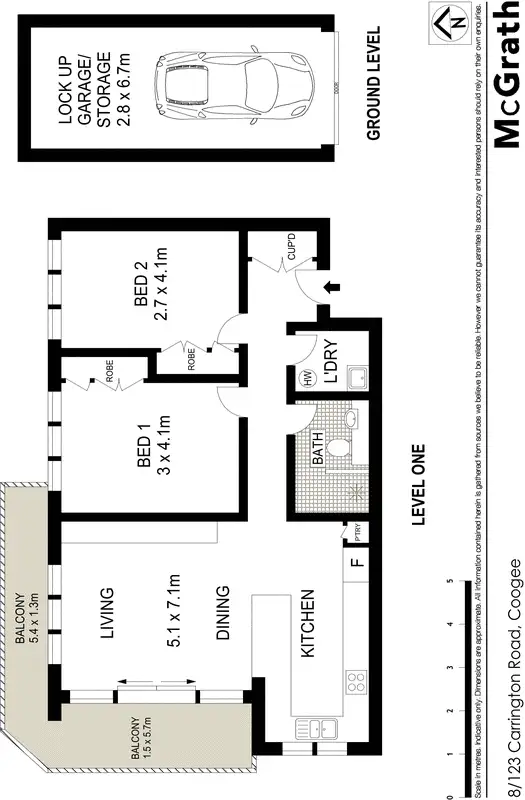 Floorplan of Homely apartment listing, 8/123 Carrington Road, Coogee NSW 2034