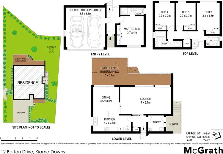 Floorplan of Homely house listing, 12 Barton Drive, Kiama Downs NSW 2533