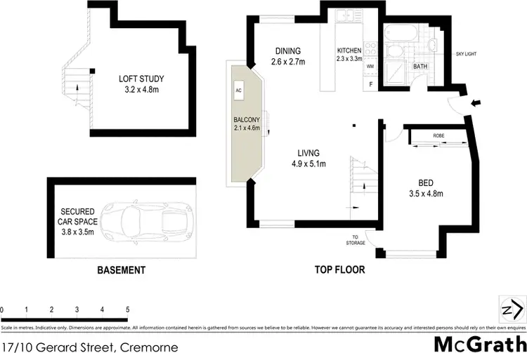 Floorplan of Homely apartment listing, 17/10 Gerard Street, Cremorne NSW 2090