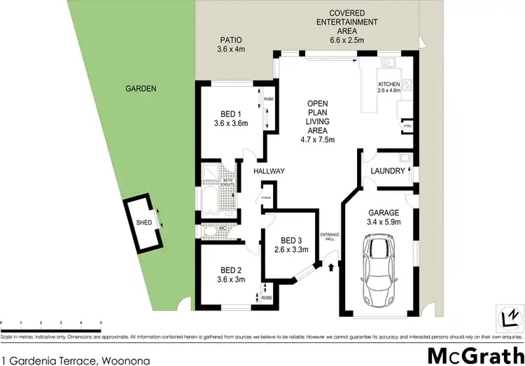 Floorplan of Homely house listing, 1 Gardenia Terrace, Woonona NSW 2517