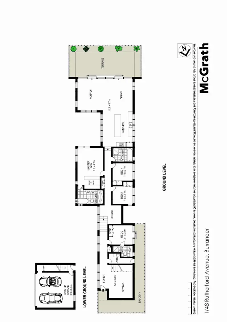 Floorplan of Homely apartment listing, 1 and 2/48 Rutherford Avenue, Burraneer NSW 2230