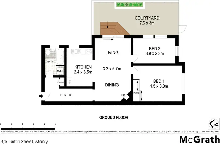 Floorplan of Homely apartment listing, 3/5 Griffin Street, Manly NSW 2095