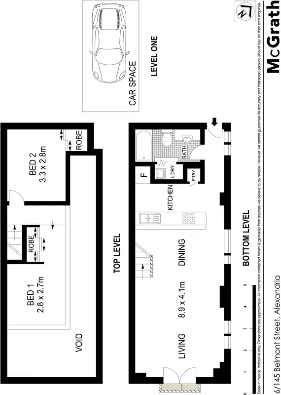 Floorplan of Homely apartment listing, 6/145 Belmont Street, Alexandria NSW 2015