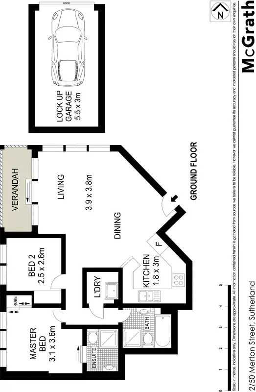 Floorplan of Homely apartment listing, 2/50 Merton Street, Sutherland NSW 2232