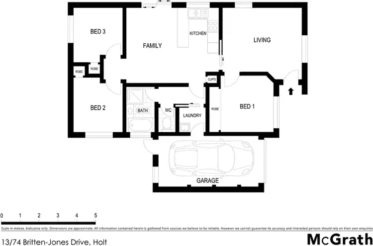 Floorplan of Homely townhouse listing, 13/74 Britten-Jones Drive, Holt ACT 2615