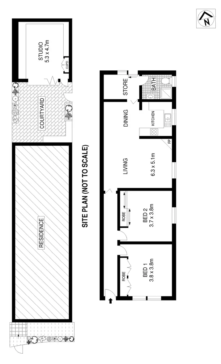 Floorplan of Homely house listing, 36 Hansard Street, Zetland NSW 2017