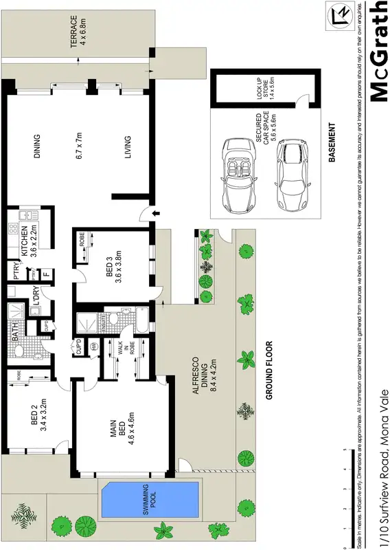Floorplan of Homely apartment listing, 1/10 Surfview Road, Mona Vale NSW 2103