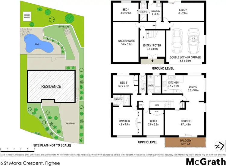 Floorplan of Homely house listing, 6 St Marks Crescent, Figtree NSW 2525