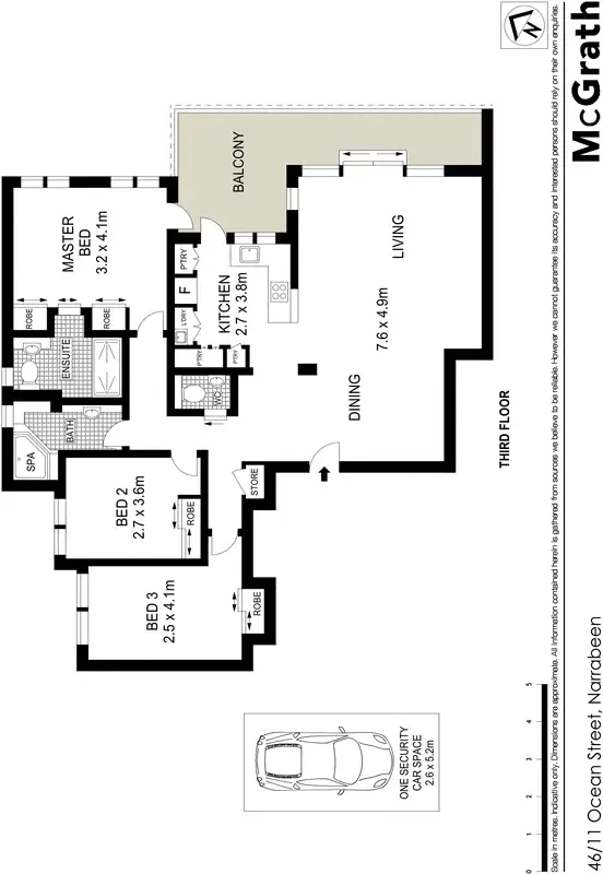 Floorplan of Homely apartment listing, 46/11 Ocean Street, Narrabeen NSW 2101