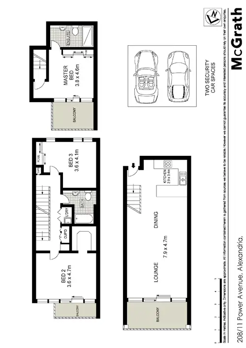 Floorplan of Homely apartment listing, P208/11 Power Avenue, Alexandria NSW 2015