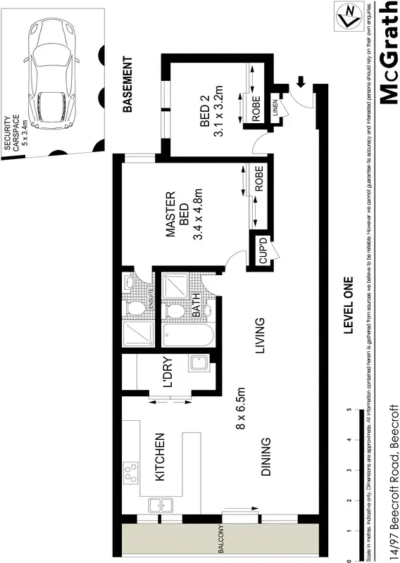 Floorplan of Homely apartment listing, 14/97 Beecroft Road, Beecroft NSW 2119
