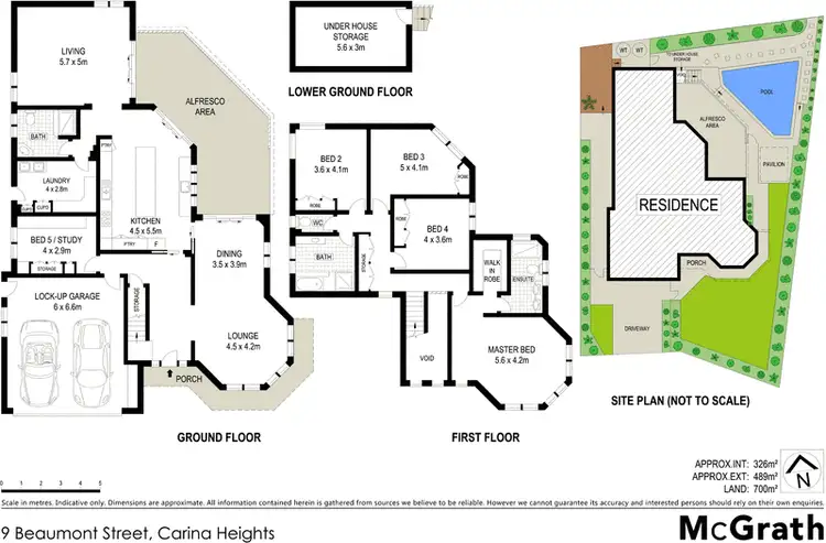 Floorplan of Homely house listing, 9 Beaumont Street, Carina Heights QLD 4152