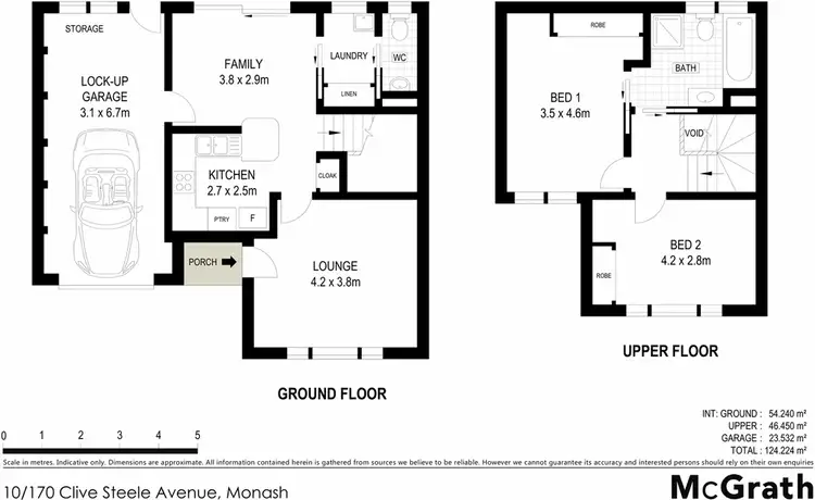 Floorplan of Homely townhouse listing, 10/170 Clive Steele Avenue, Monash ACT 2904
