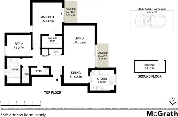 Floorplan of Homely apartment listing, 5/39 Addison Road, Manly NSW 2095
