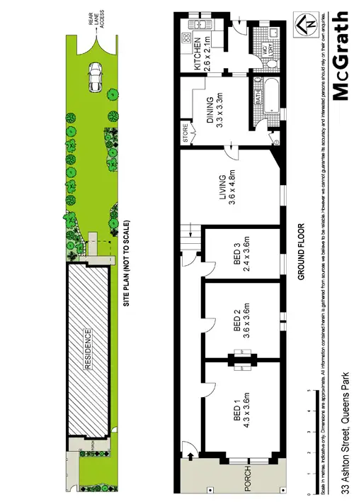 Floorplan of Homely house listing, 33 Ashton Street, Queens Park NSW 2022