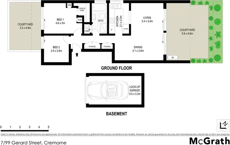 Floorplan of Homely apartment listing, 7/99 Gerard Street, Cremorne NSW 2090