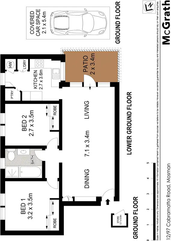Floorplan of Homely apartment listing, 12/97 Cabramatta Road, Mosman NSW 2088