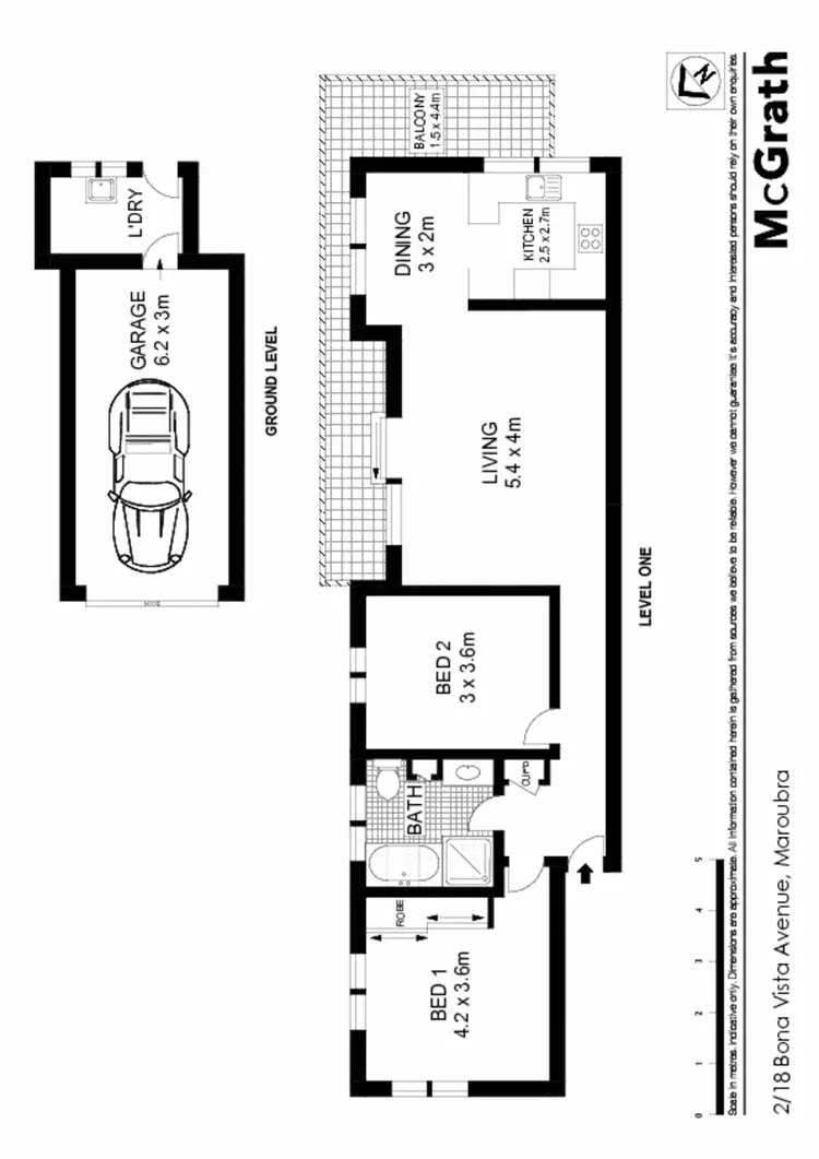Floorplan of Homely apartment listing, 2/18 Bona Vista Avenue, Maroubra NSW 2035