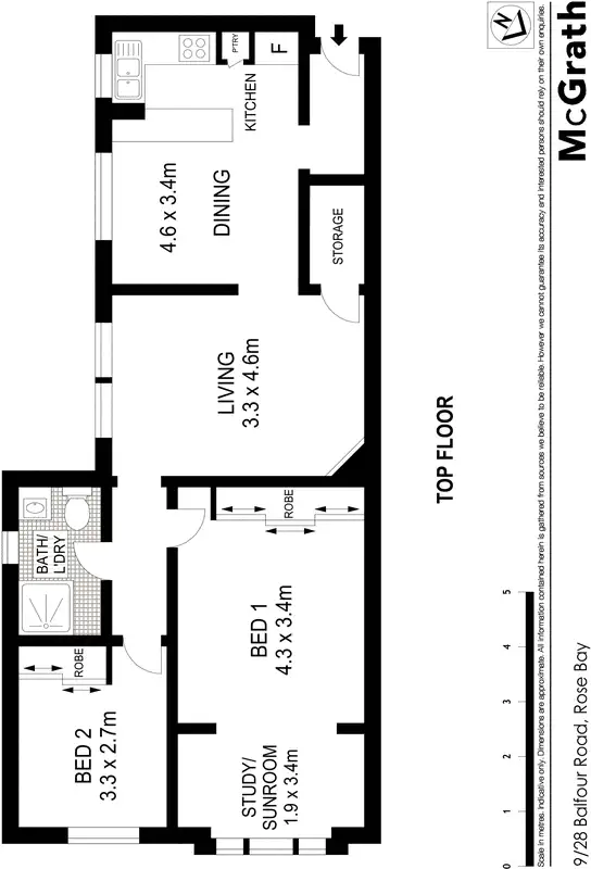 Floorplan of Homely apartment listing, 9/28 Balfour Road, Rose Bay NSW 2029