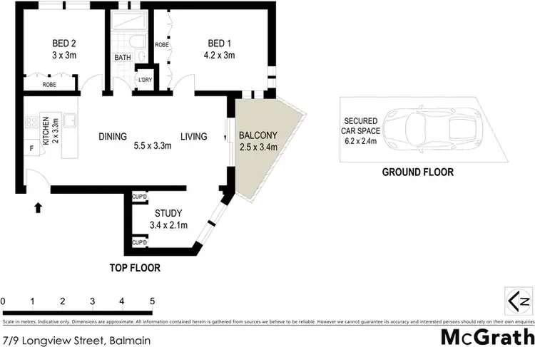 Floorplan of Homely apartment listing, 7/9 Longview Street, Balmain NSW 2041