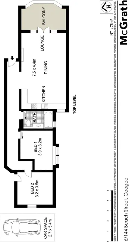 Floorplan of Homely apartment listing, 6/144 Beach Street, Coogee NSW 2034
