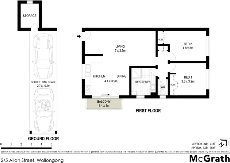 Floorplan of Homely apartment listing, 2/5 Allan Street, Wollongong NSW 2500