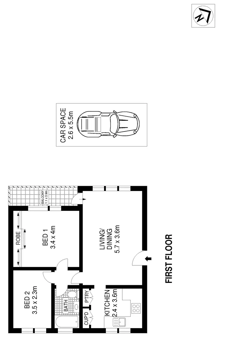 Floorplan of Homely apartment listing, 2/248 Pacific Highway, Artarmon NSW 2064